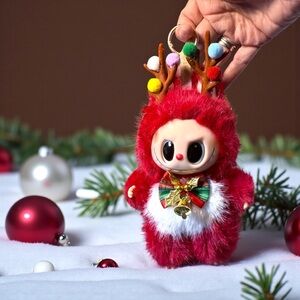 Reindeer Plush Toy - Red and White